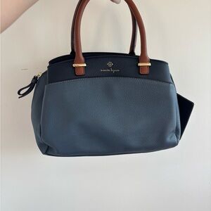 Nanette Lepore Navy and Tan Satchel